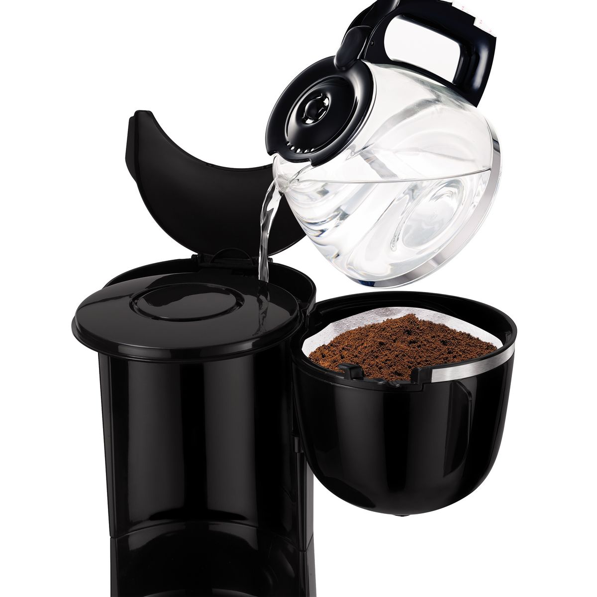 TEFAL Cafetière CM340811 Mini noir et inox 6 tasses
