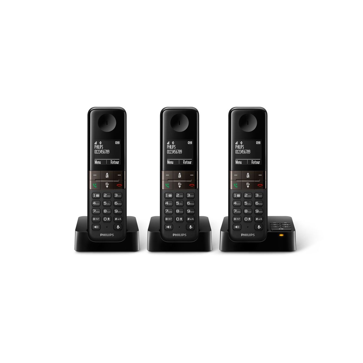 PHILIPS Telephone fixe D4553B TRIO Noir