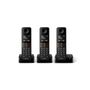 Voir la diapositive 2 : PHILIPS Telephone fixe D4553B TRIO Noir
