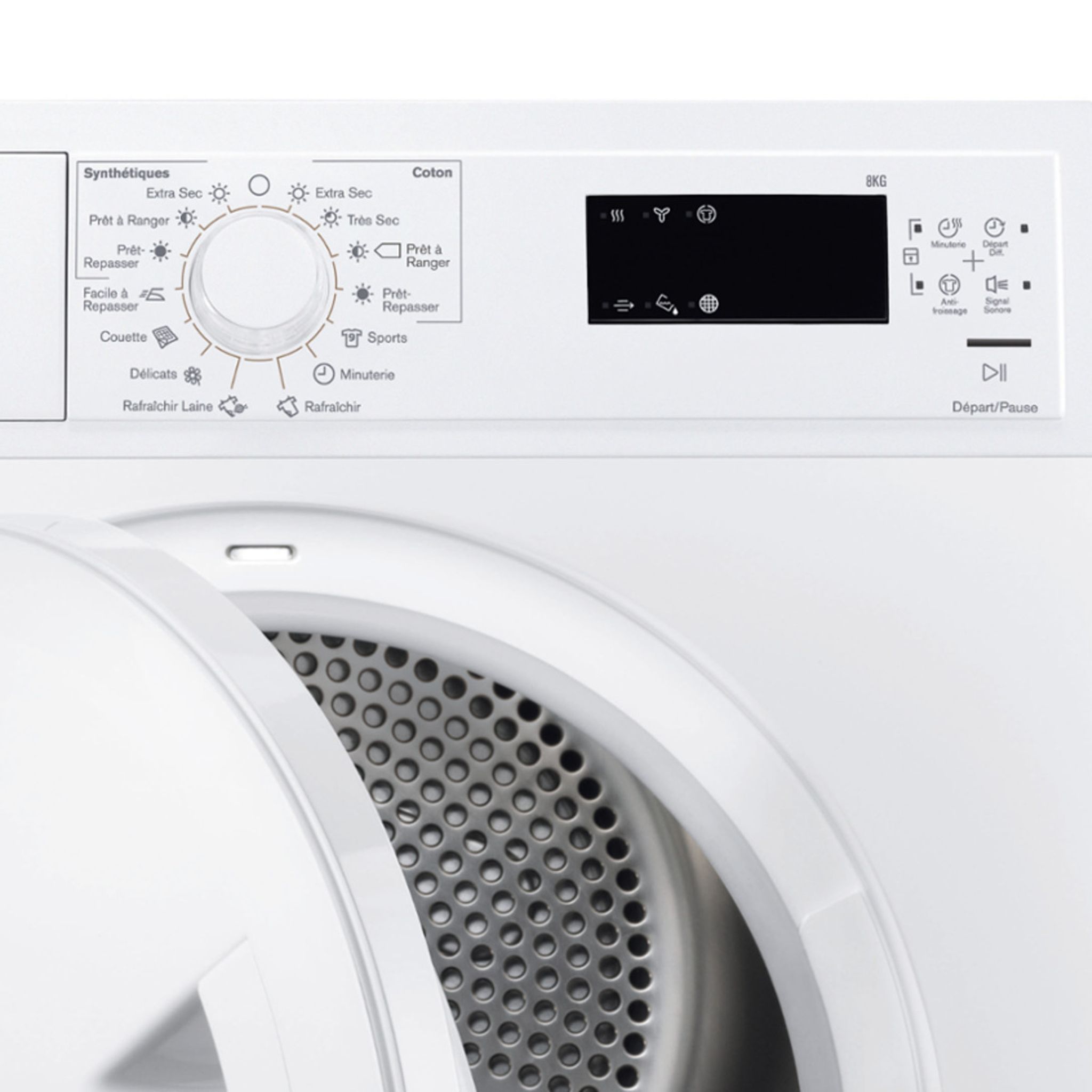 Voir la diapositive 2 : ELECTROLUX Sèche-linge porte pleine EDH3685PZW, 8 Kg, Condensation, Pompe à chaleur