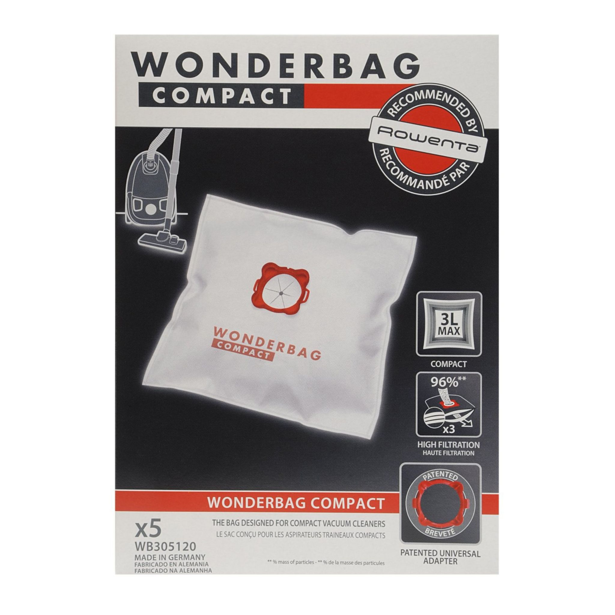 Voir la diapositive 2 : WONDERBAG Accessoires Entretien WB305120 - Sac synthétique universel Wonderbag Compact 3L x5