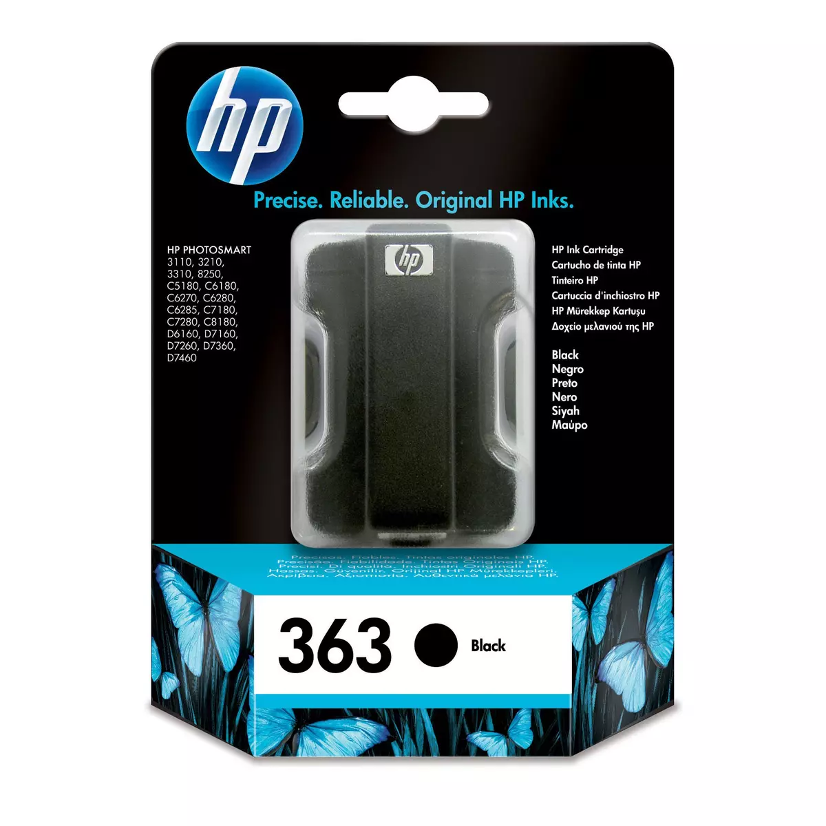 HP Cartouche d'Encre HP 363 Noire Authentique (C8721EE)