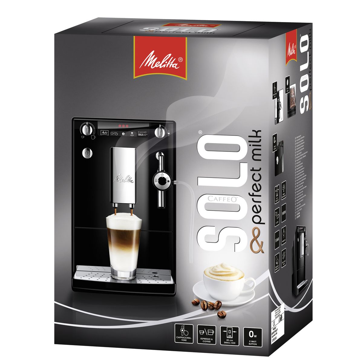 MELITTA Expresso broyeur CAFFEO Solo Perfect Milk noir E957-101