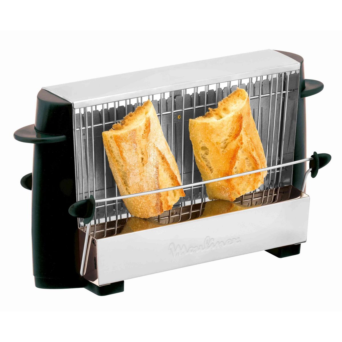 MOULINEX Grille pain A15453 Noir 760W 2 Fentes