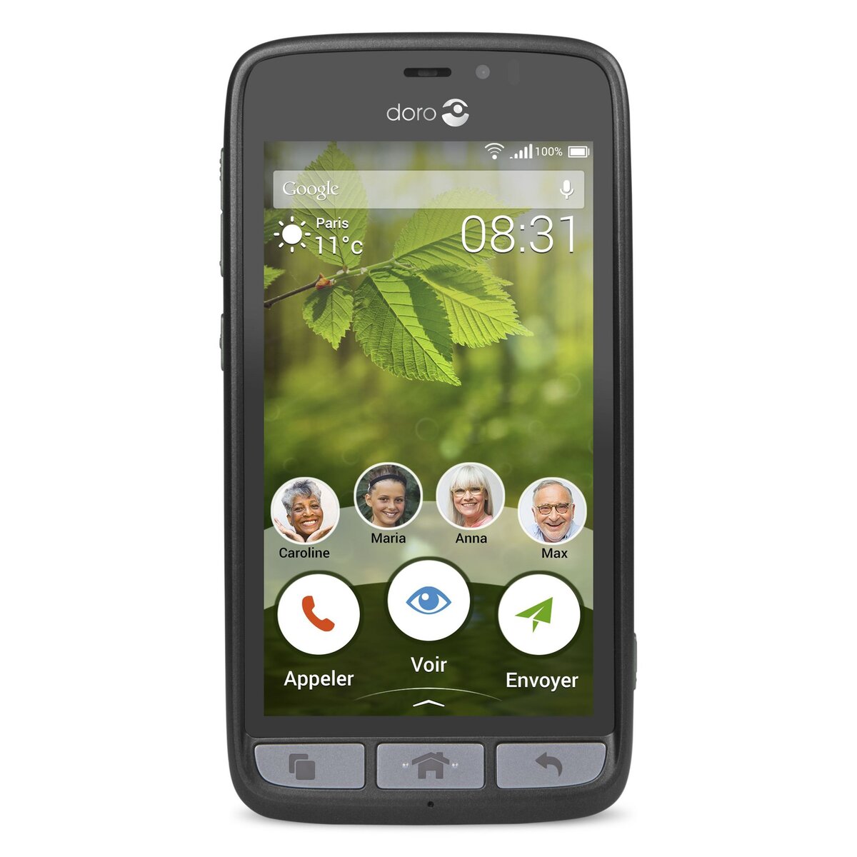DORO Smartphone 8031 - 8 Go - 4,5 pouces - Noir