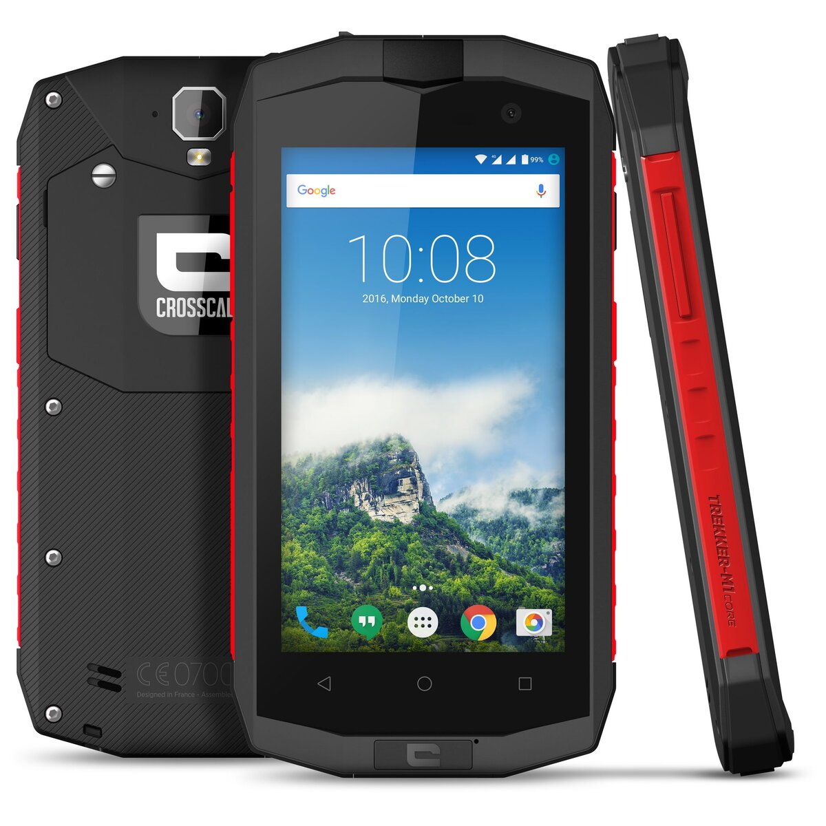 CROSSCALL Smartphone TREKKER M1 CORE - 16 Go - 4,5 pouces - Noir Rouge