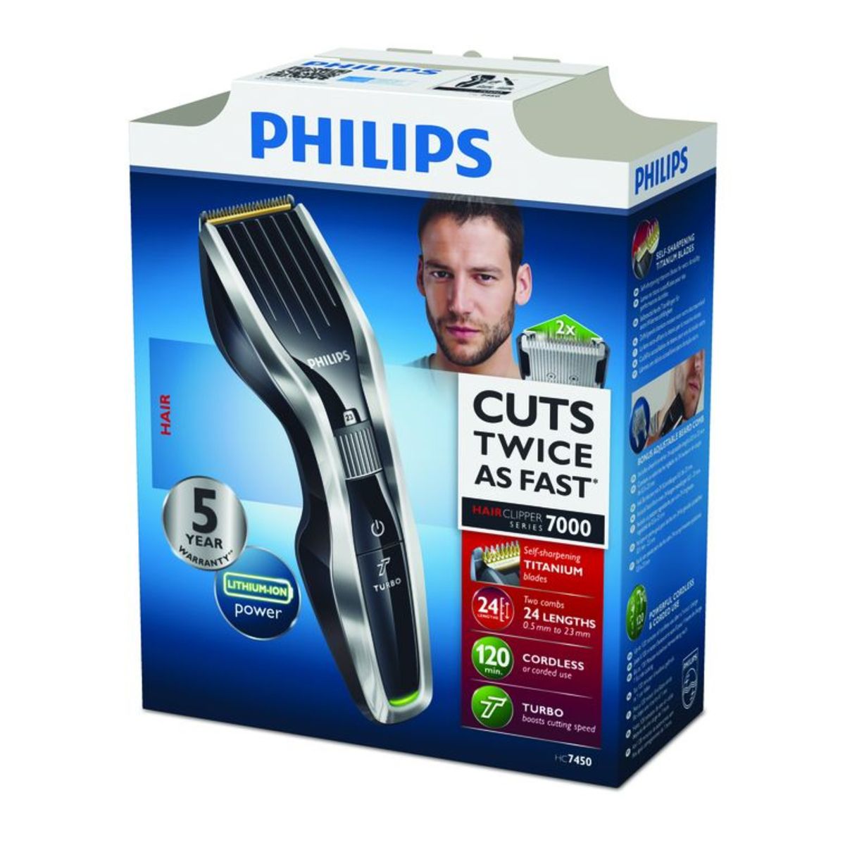 PHILIPS Tondeuse à cheveux HC7450/80 Series 7000
