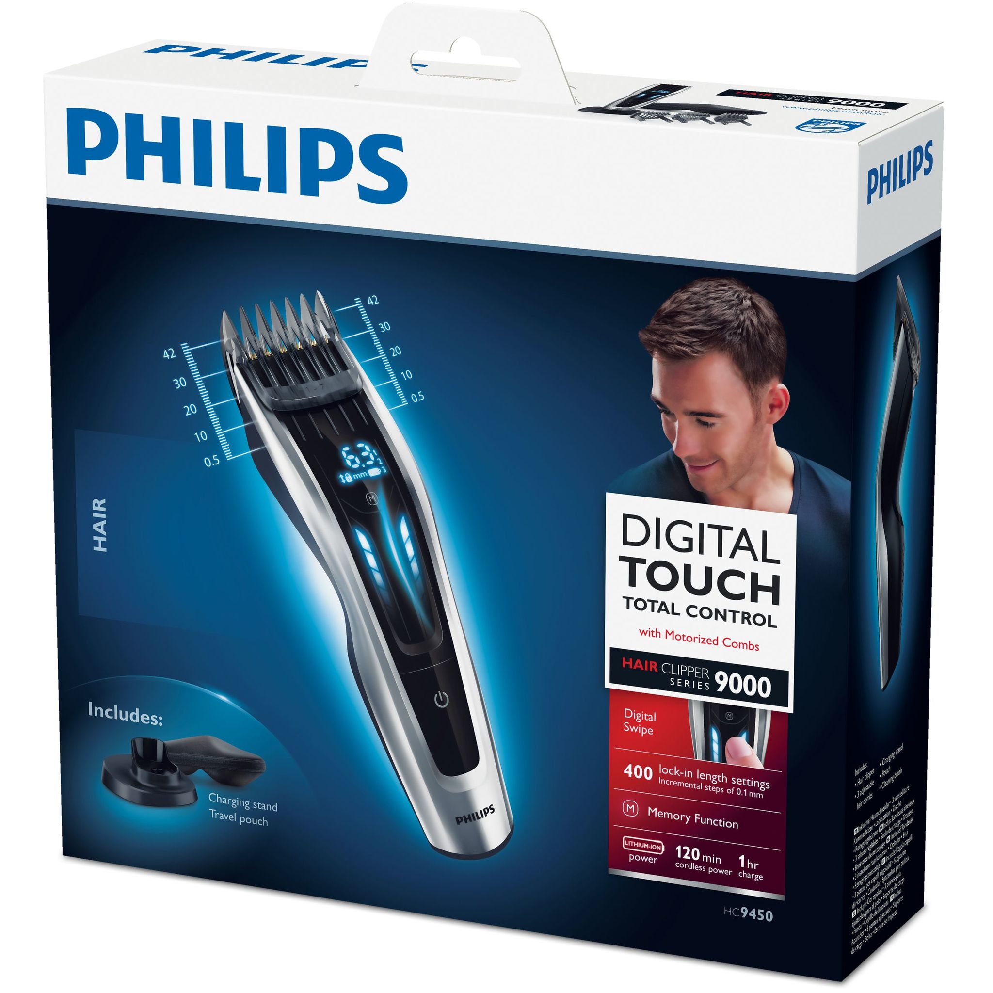 Voir la diapositive 2 : PHILIPS Tondeuse cheveux HC 9450/20
