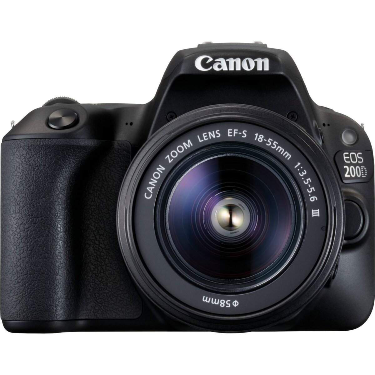 CANON Appareil Photo Reflex - EOS 200D - Noir + Objectif 18-55 mm