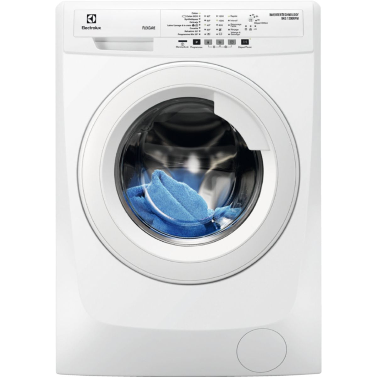 ELECTROLUX Lave-linge hublot EWF1290WS, 9 Kg, 1200 T/min