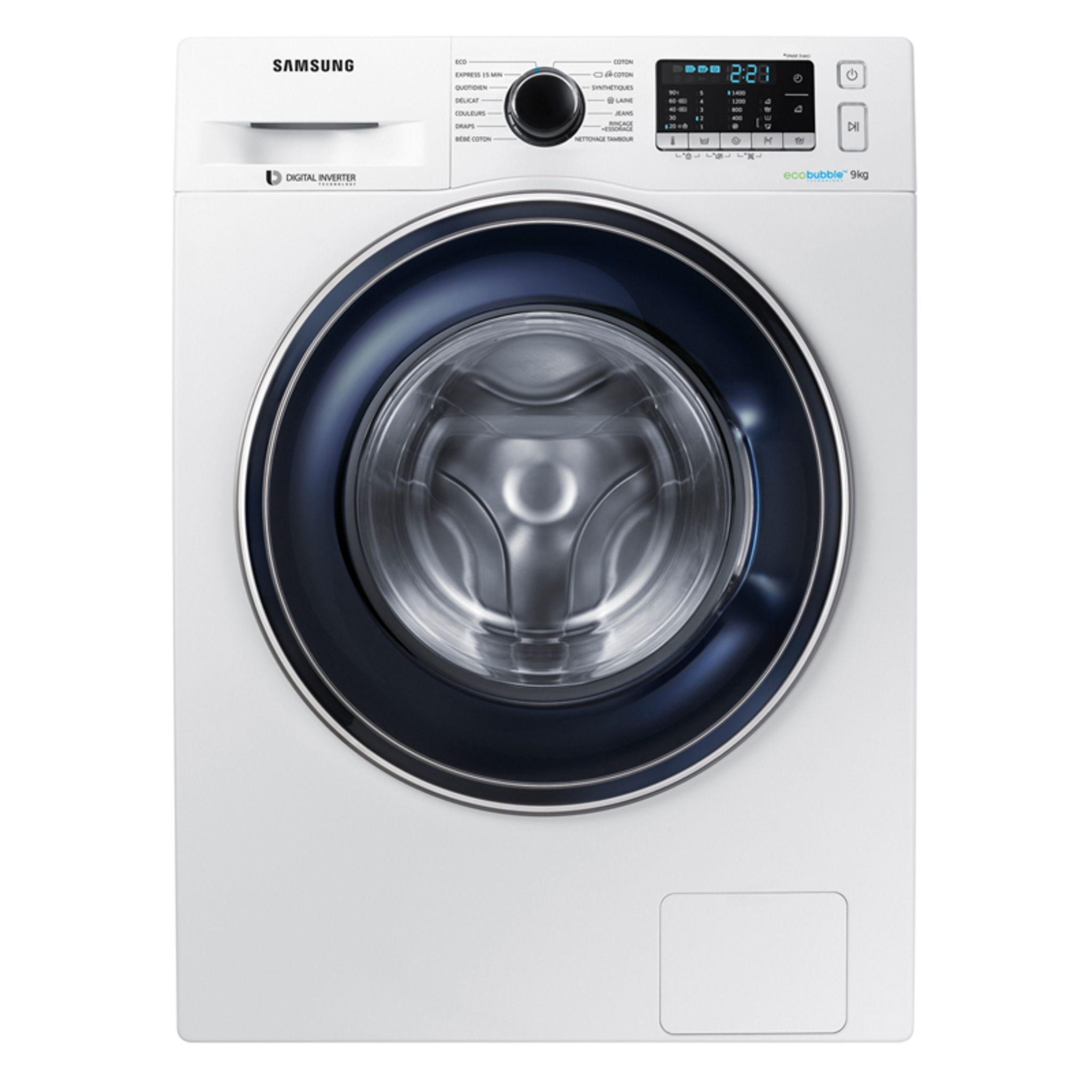 Voir la diapositive 1 : SAMSUNG Lave-linge hublot WW90J5455FW, 9 Kg, 1400 T/min