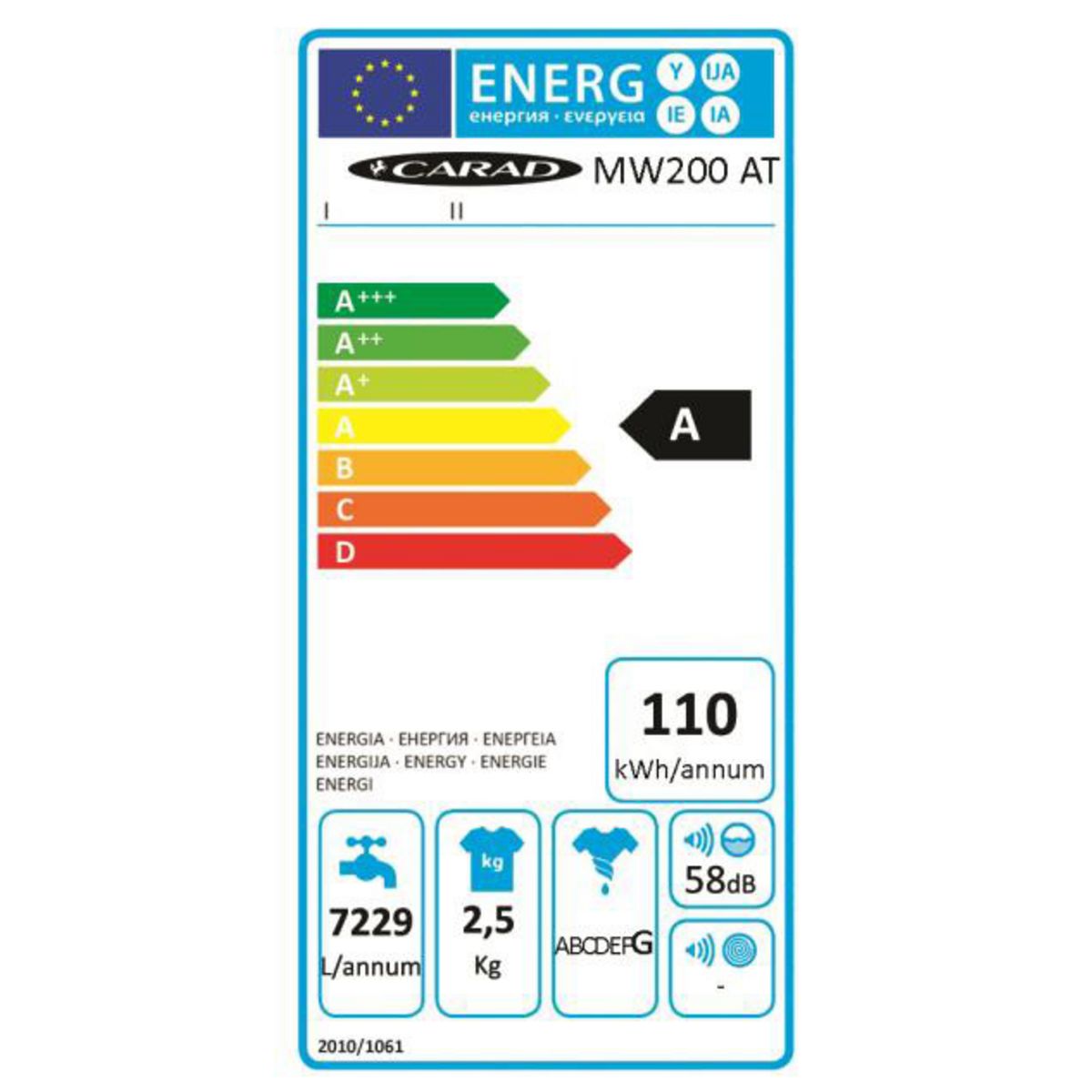 TEAM Mini lave-linge séchant top MW 200 AT, 3 Kg Lavage, 1 Kg Séchage