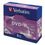 Voir la diapositive 2 : VERBATIM CD DVD vierge DataLifePlus - 120mn - 4.7 Go - 16x - 5 pièces de boîte cristal - Matt Silver