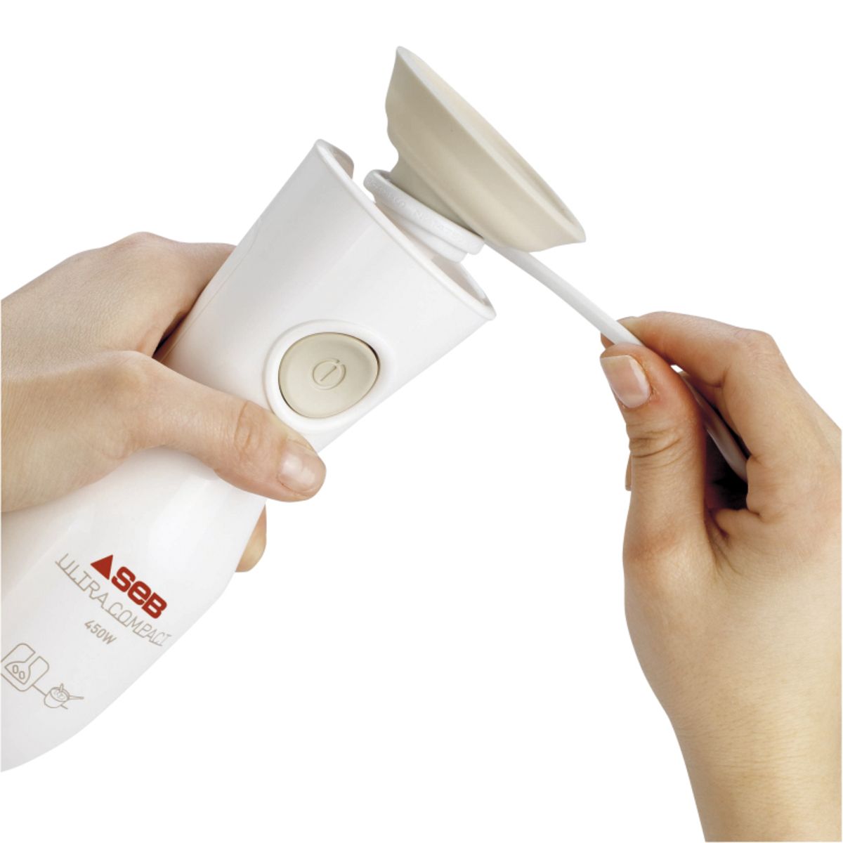 SEB Mixeur HB4071S1  Ultra compact Blanc 450W Pied Métal