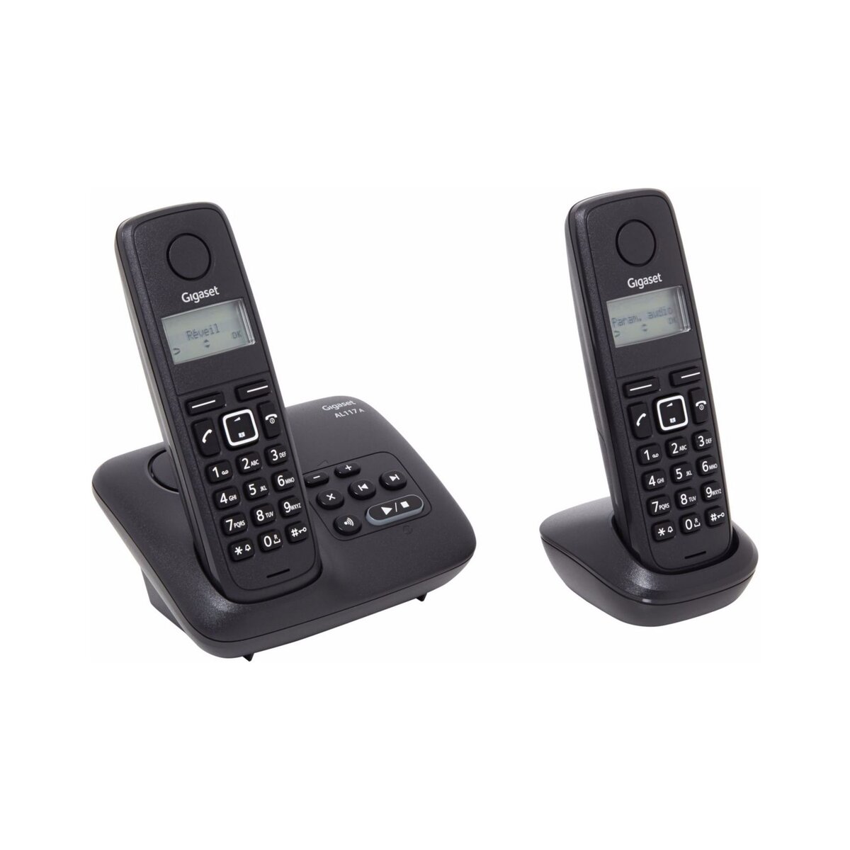 GIGASET Téléphone sans fil CL770A Duo Noir pas cher 