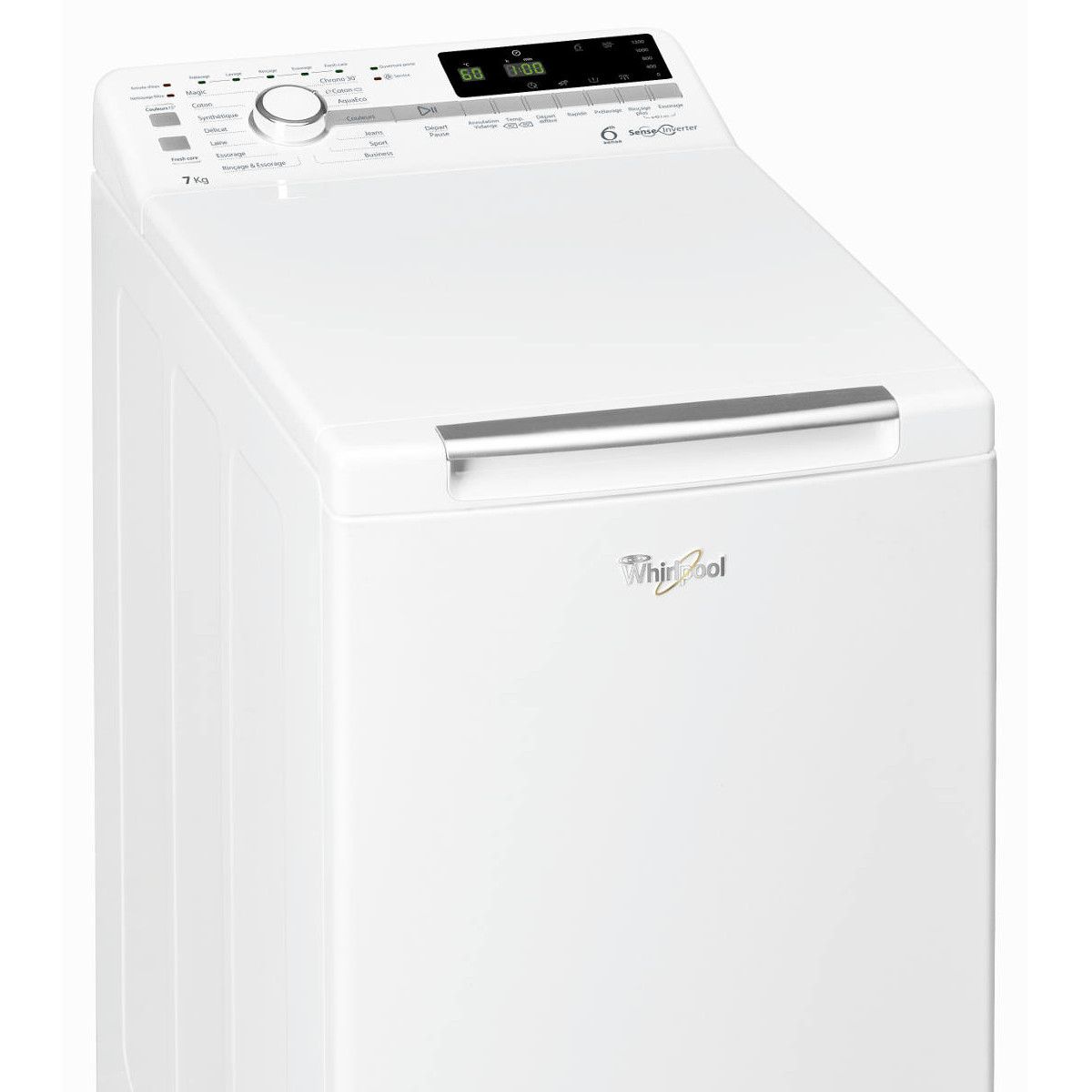 WHIRLPOOL Lave-linge top TDLR70210, 7 Kg, 1200 T/min