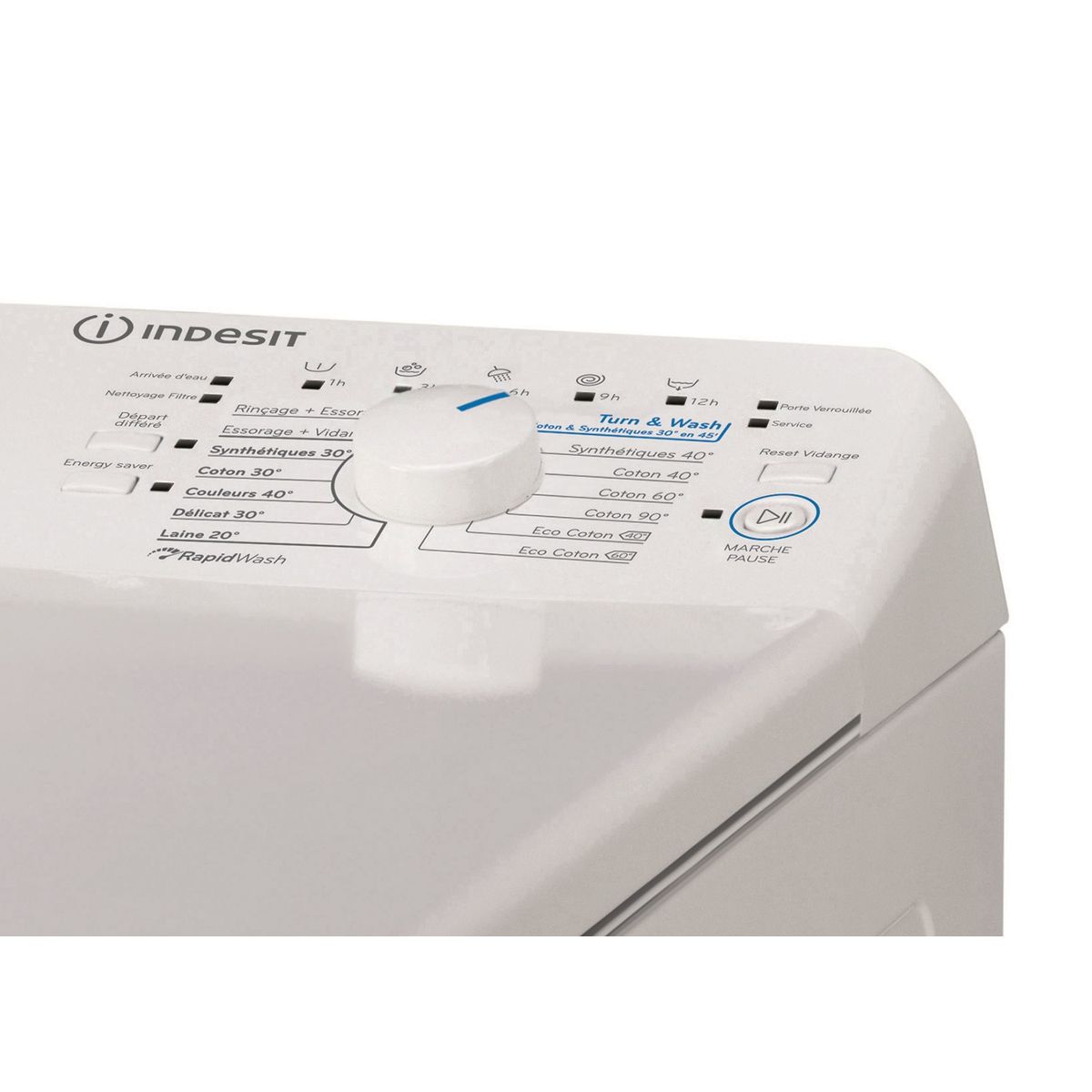 INDESIT Lave-linge top BTW A61253, 6 Kg, 1200 T/min