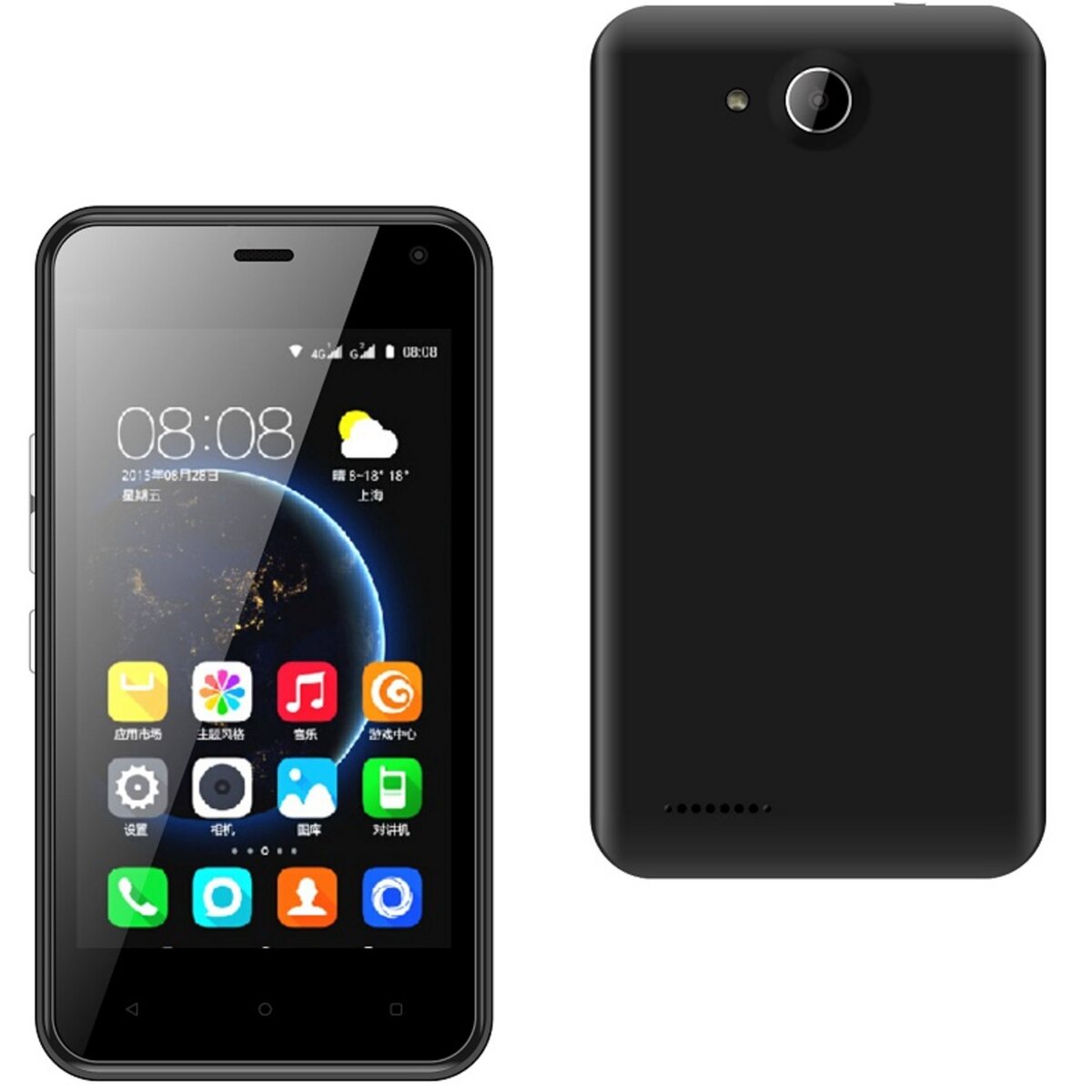 SELECLINE Smartphone 876803 - 8 Go - 4 pouces - Noir