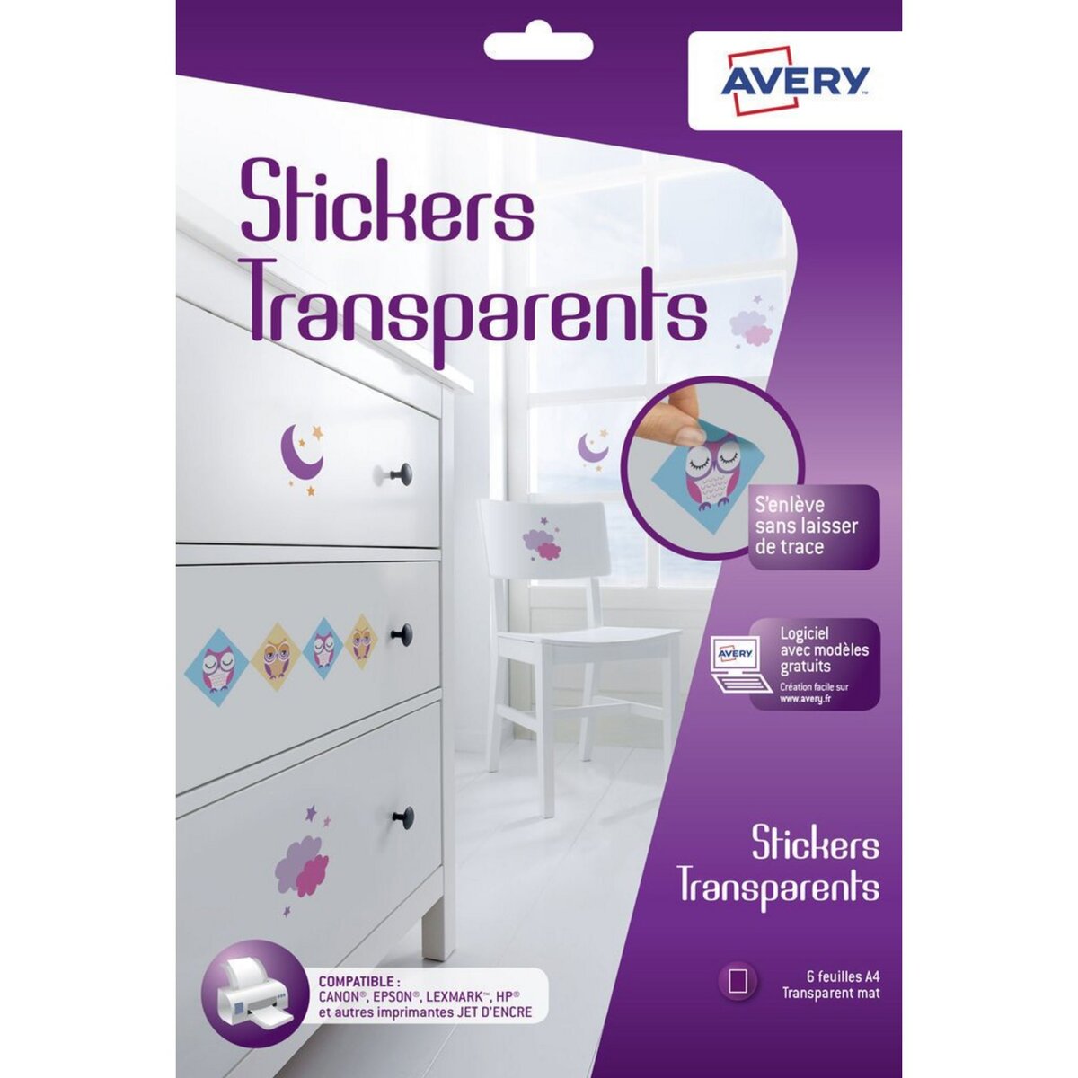 AVERY Avery Stickers Transparents A4 - C9421
