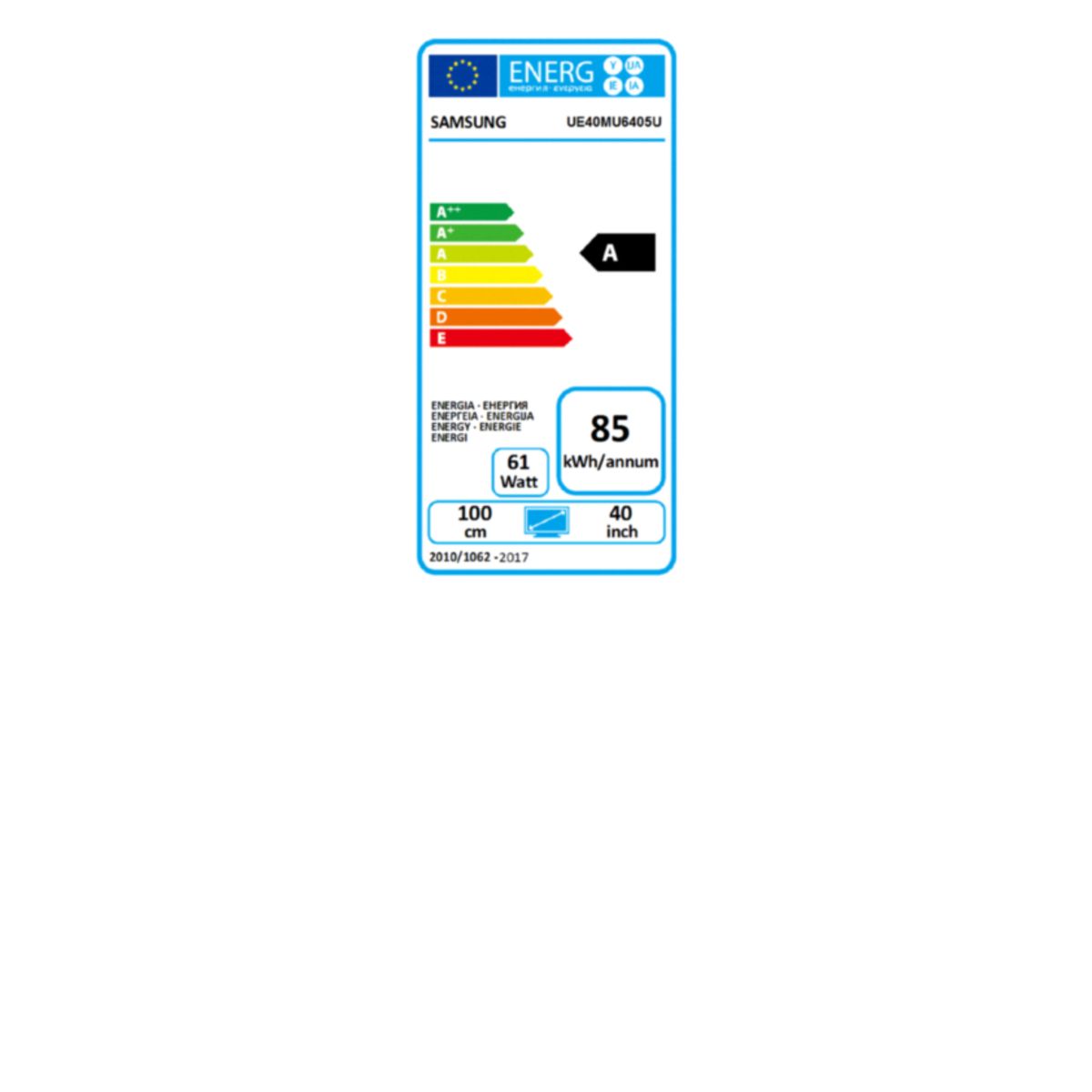 SAMSUNG UE40MU6405 - TV - Ultra HD - 40"/ 100 cm  - Smart TV