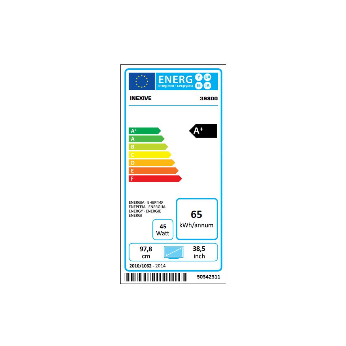 INEXIVE 39800 - Noir - Téléviseur LED