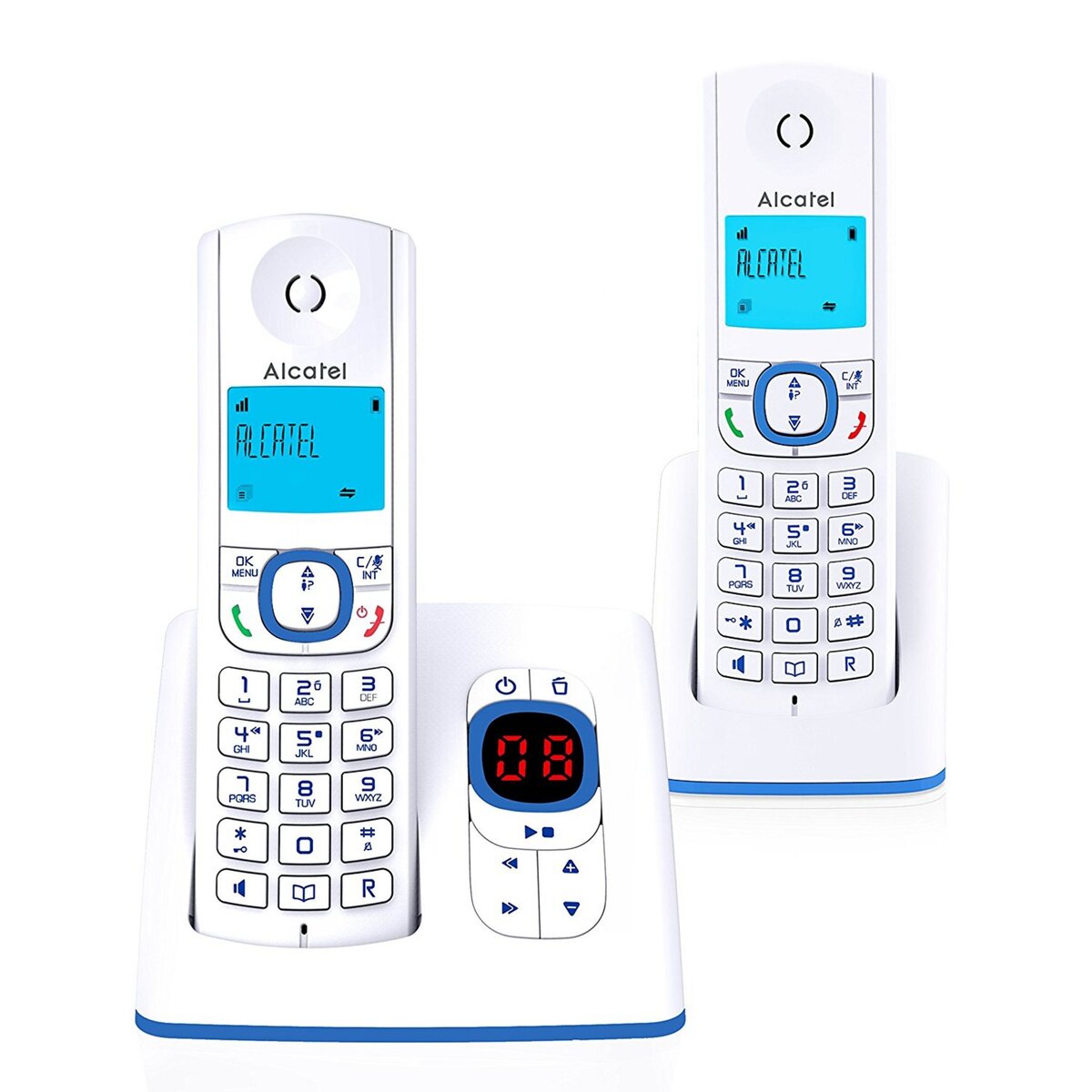 ALCATEL Téléphone sans fil - F530 DUO VOICE - Bleu - Répondeur