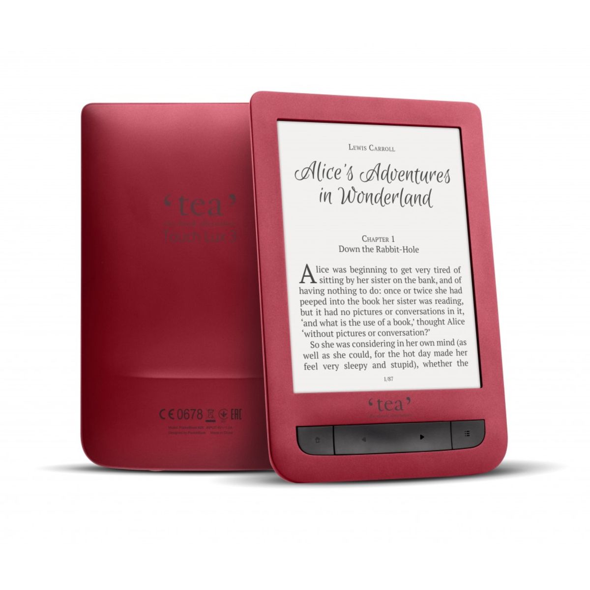 TEA Tablette liseuse Touch LUX 3 Rouge