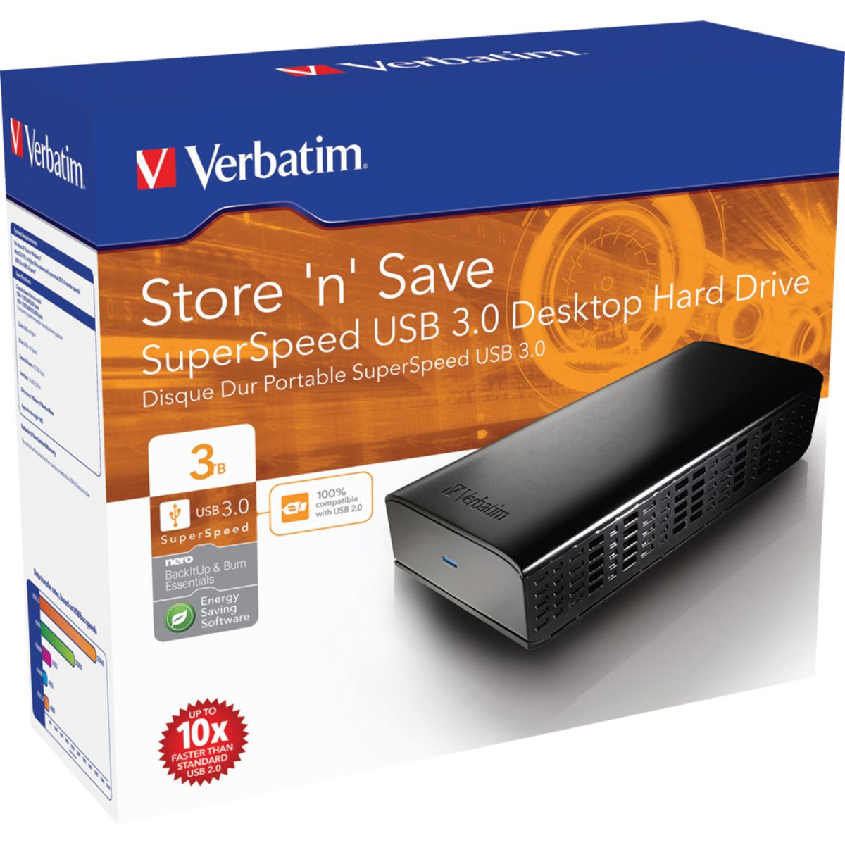VERBATIM Disque dur externe Store'n'Save - USB 3.0 - 3 To