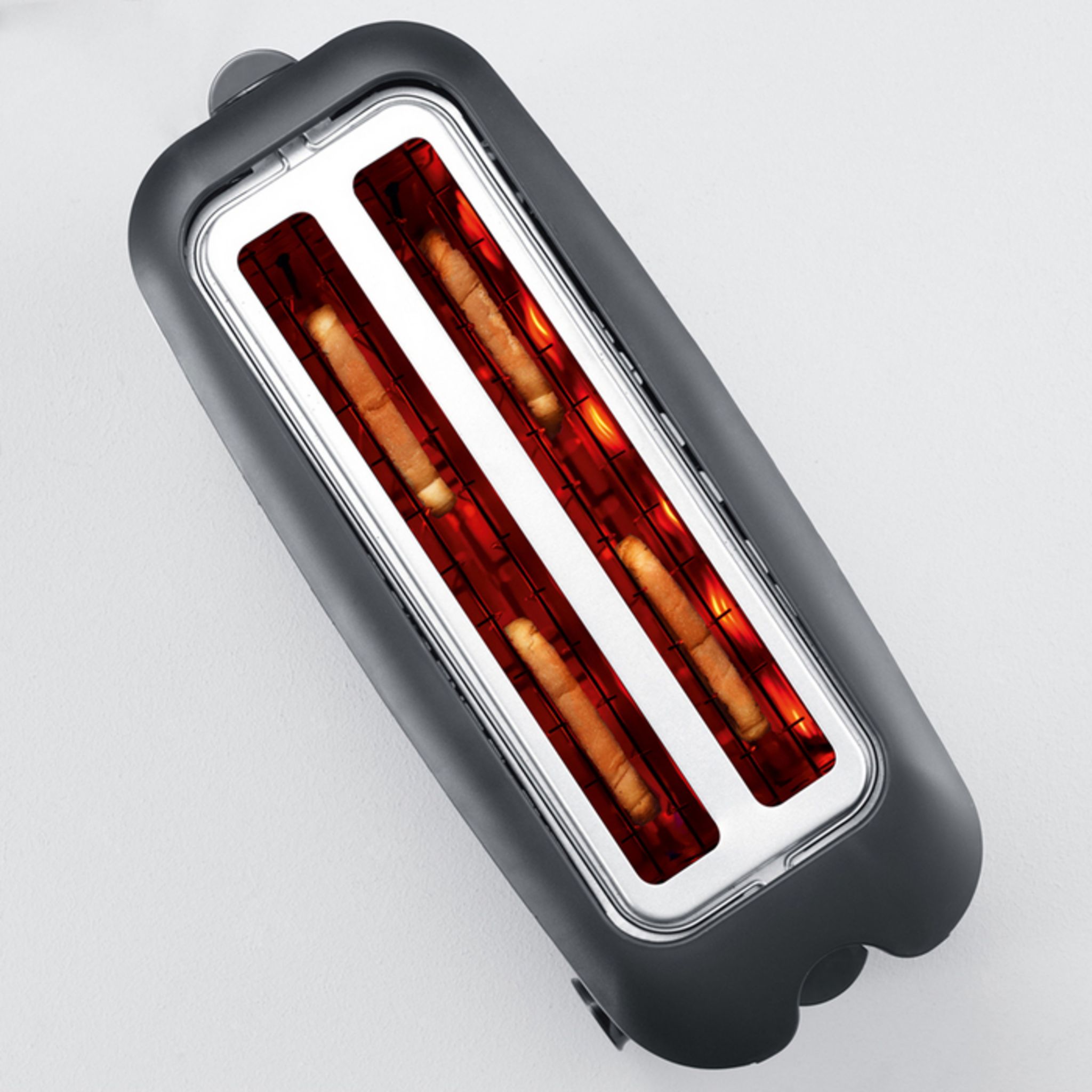 Voir la diapositive 3 : SEVERIN Grille Pain 2 Fentes AT2509 Noir/Inox