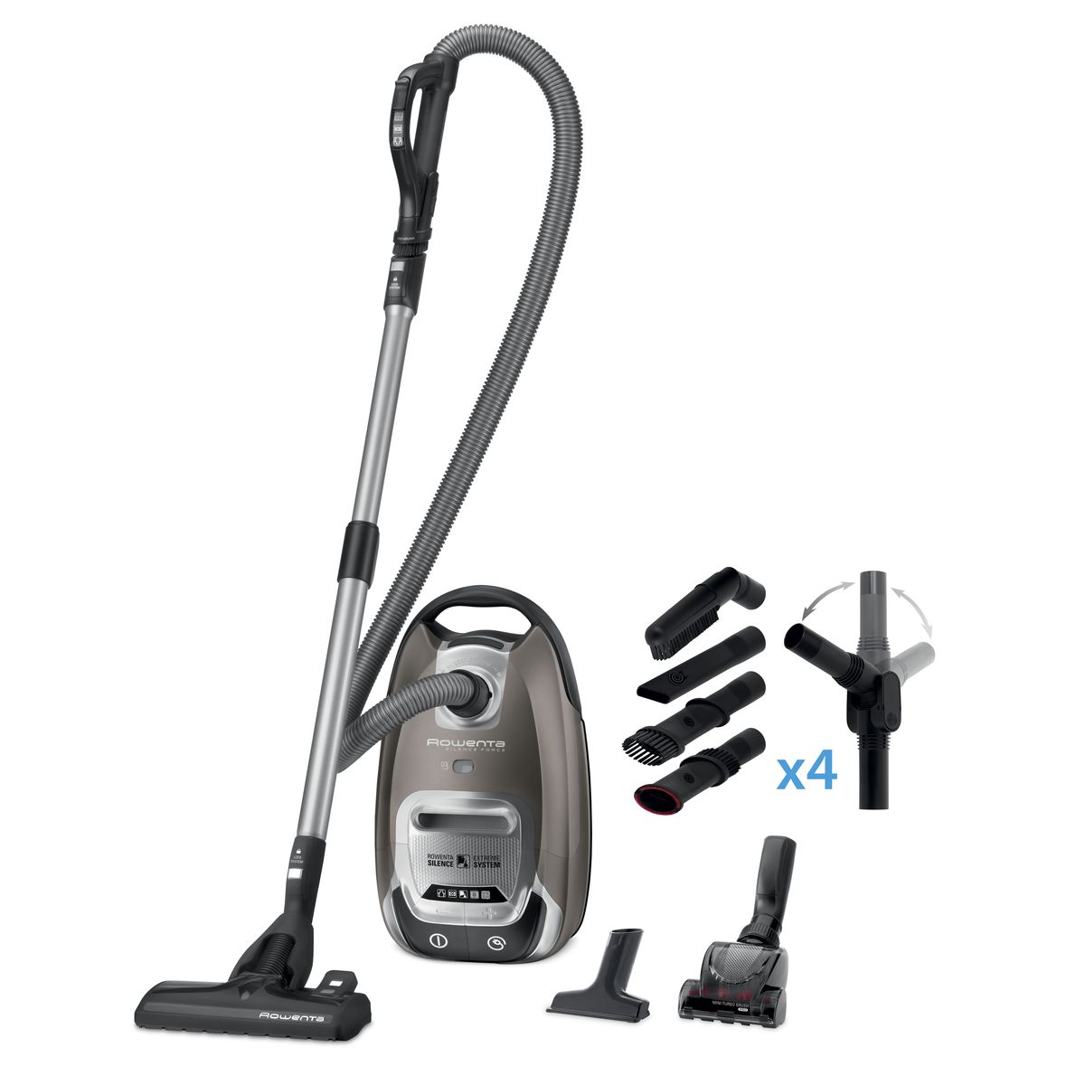 ROWENTA Aspirateur avec sac RO6466EA Silence Force 4A Home & Car Pro