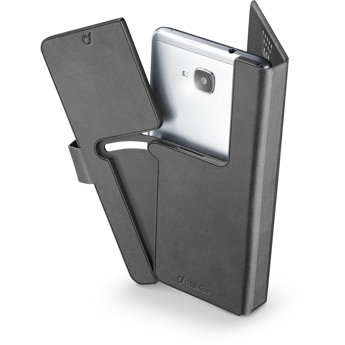 CELLULAR Etui folio porte cartes pour Smartphone jusqu'à 5.4 pouces - Noir