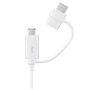Voir la diapositive 1 : SAMSUNG Cable USB A Micro-USB C - Blanc