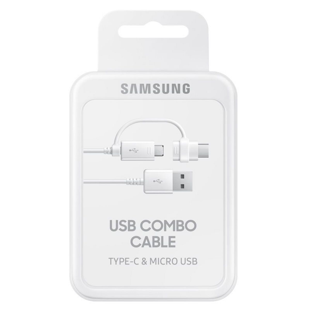 SAMSUNG Cable USB A Micro-USB C - Blanc
