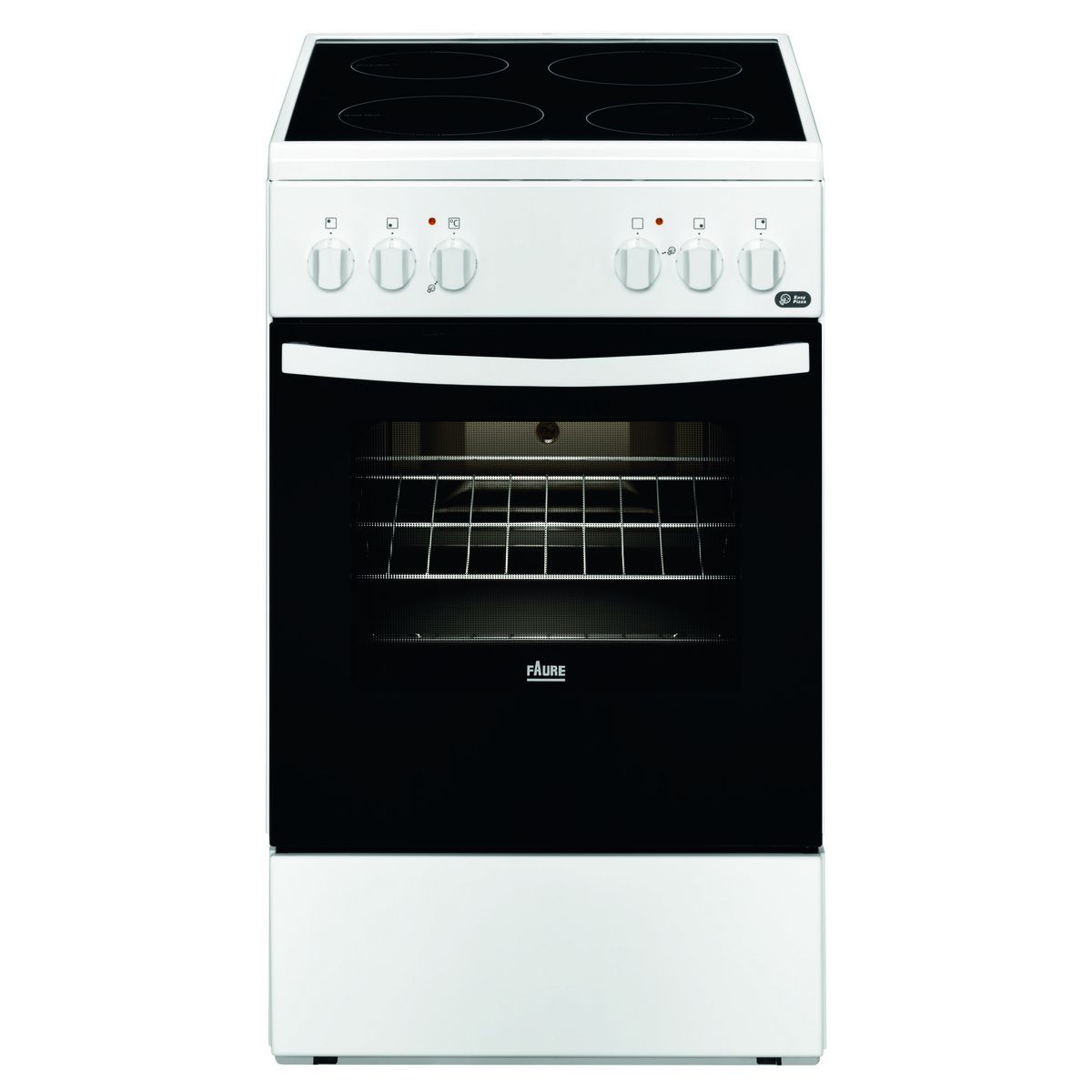 FAURE Cuisinière vitrocéramique FCV540GCWA, 50 cm, 4 foyers, four à convection naturelle