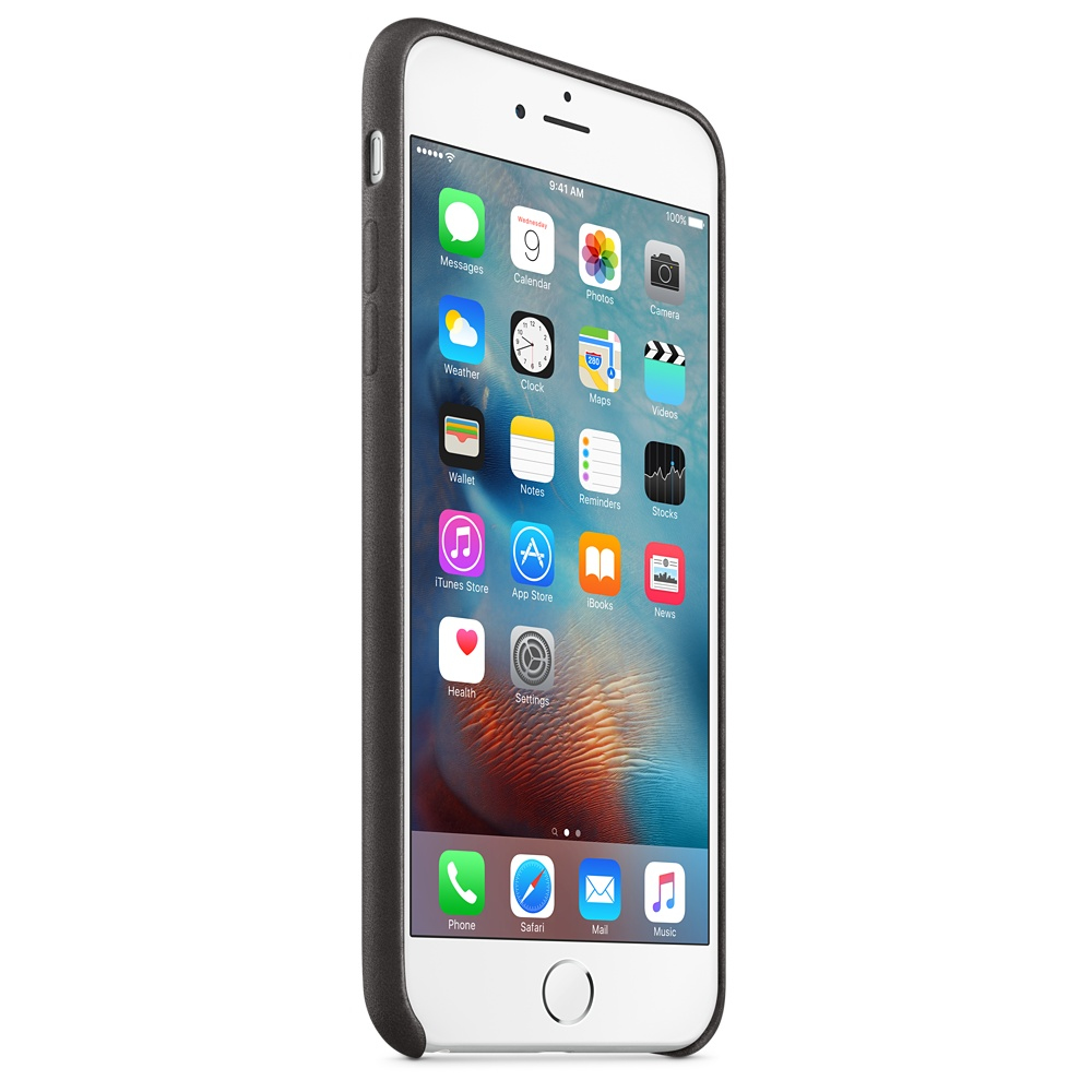 Voir la diapositive 6 : APPLE Coque cuir iPhone 6+/6S+ - Noir