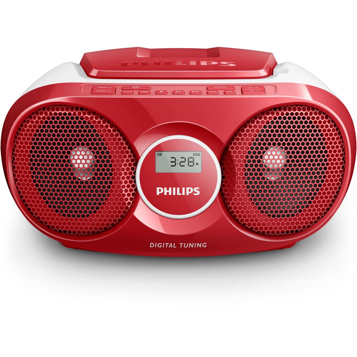 PHILIPS AZ215R - Rouge - Radio CD