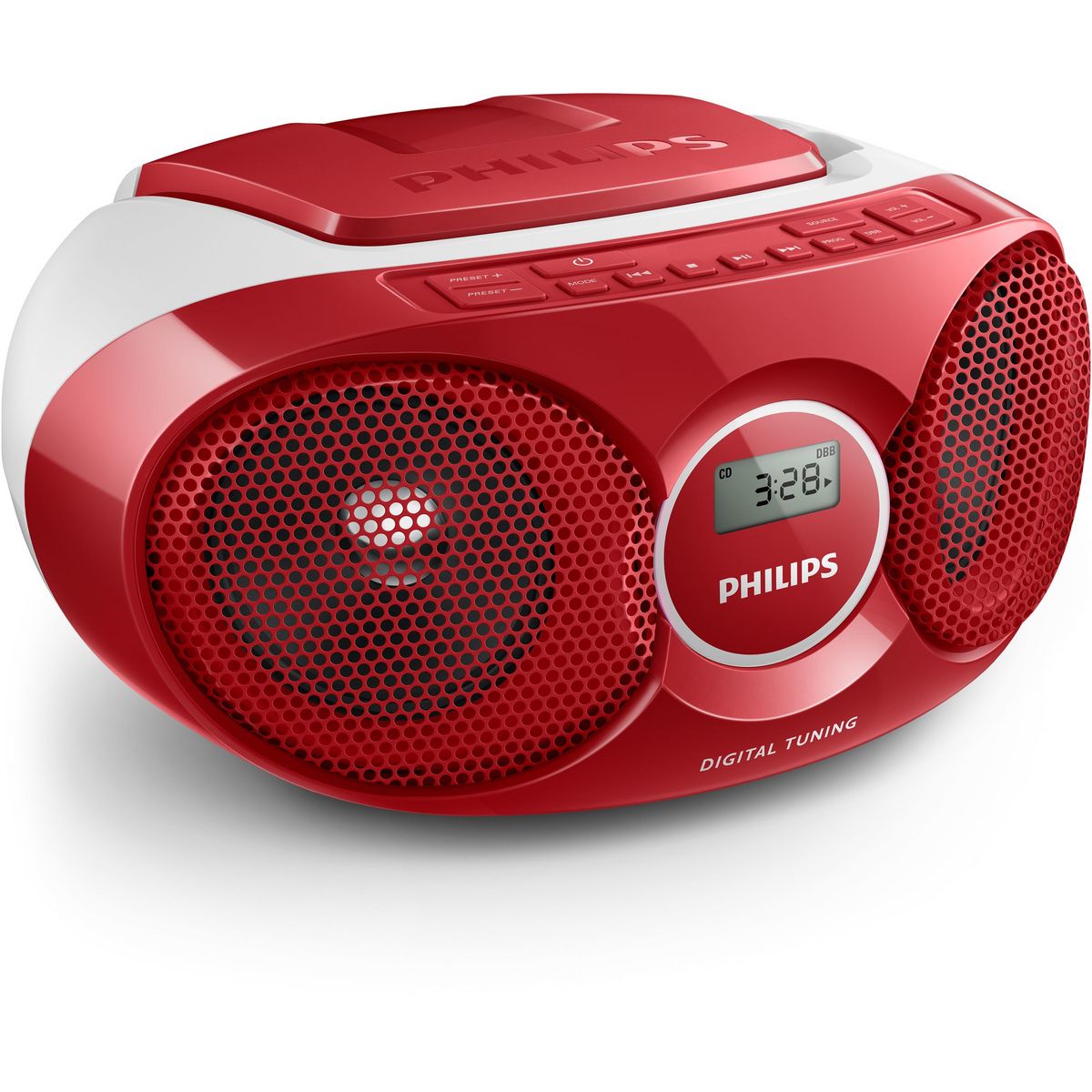 PHILIPS AZ215R - Rouge - Radio CD