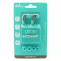 WIKO Ecouteurs WiShake avec télécommande et micro - Gris et Turquoise - Universel