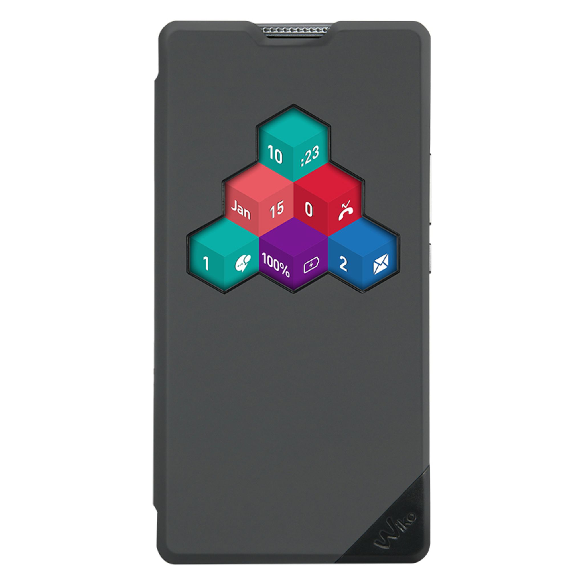 Custodia Portafoglio In Silicone Per Wiko Robby, Colore Bianco - 5