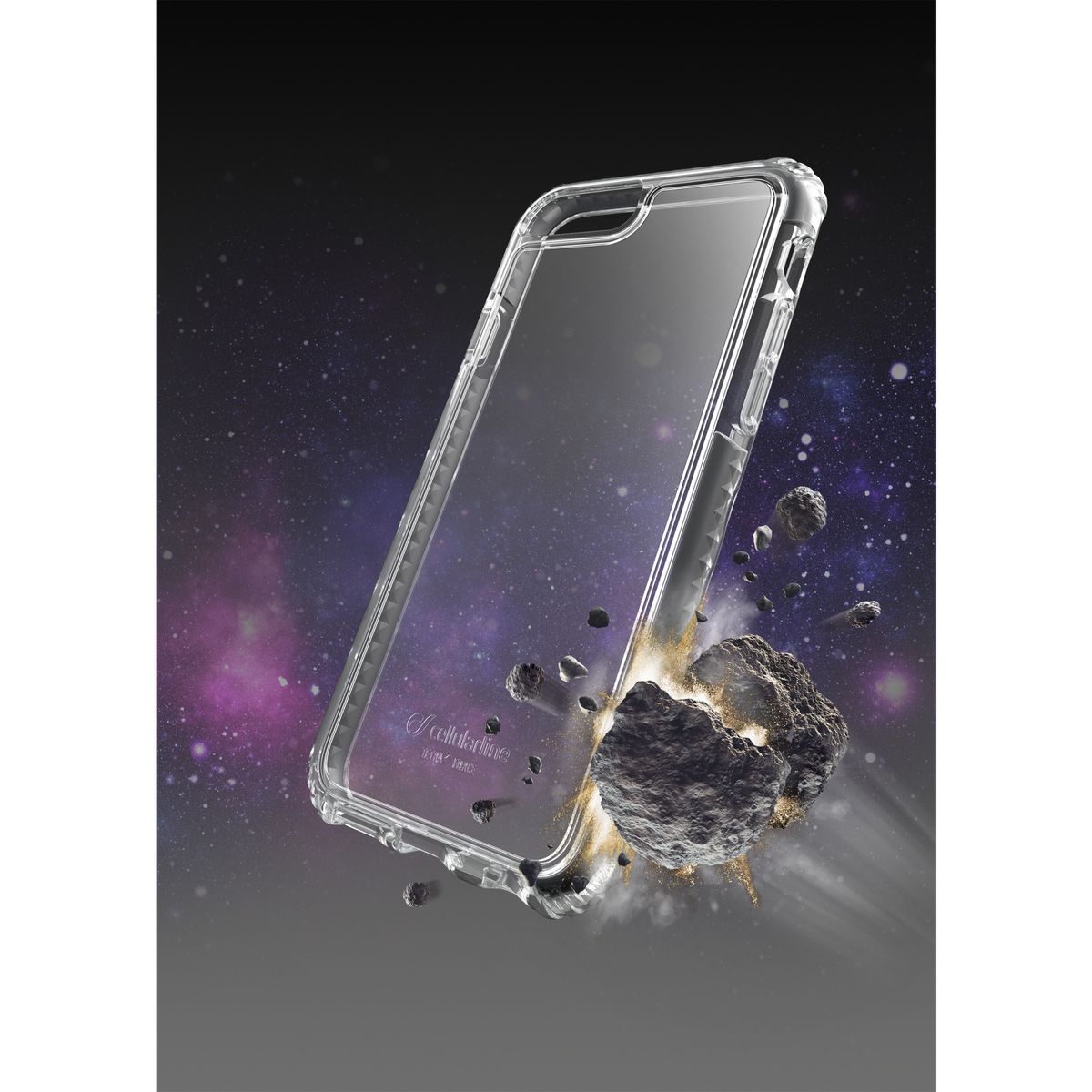 CELLULAR Coque en silicone renforcée noir anti choc + arrière rigide pour iPhone 6S/6