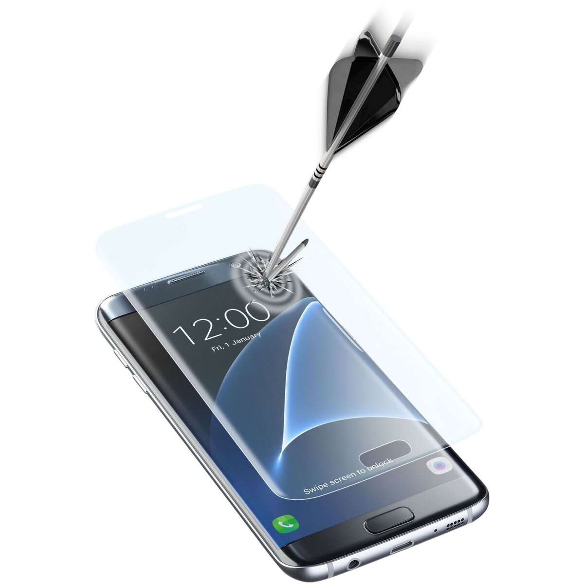 CELLULAR Protection d'écran en verre trempé bord à bord pour Samsung Galaxy S7 Edge