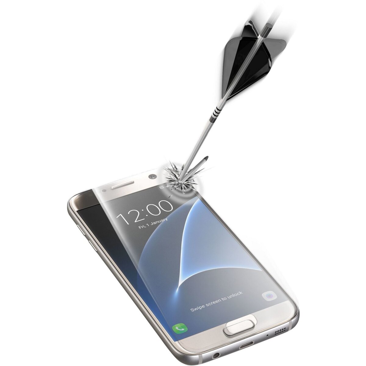 CELLULAR Protection d'écran en verre trempé bord à bord pour Samsung Galaxy S7