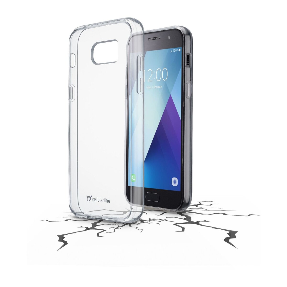 CELLULAR Coque bi-matière rigide avec contours silicones pour Samsung Galaxy A3