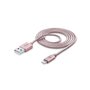 CELLULAR Câble USB MFI pour recharge et synchronisation iPod iPhone iPad - rose