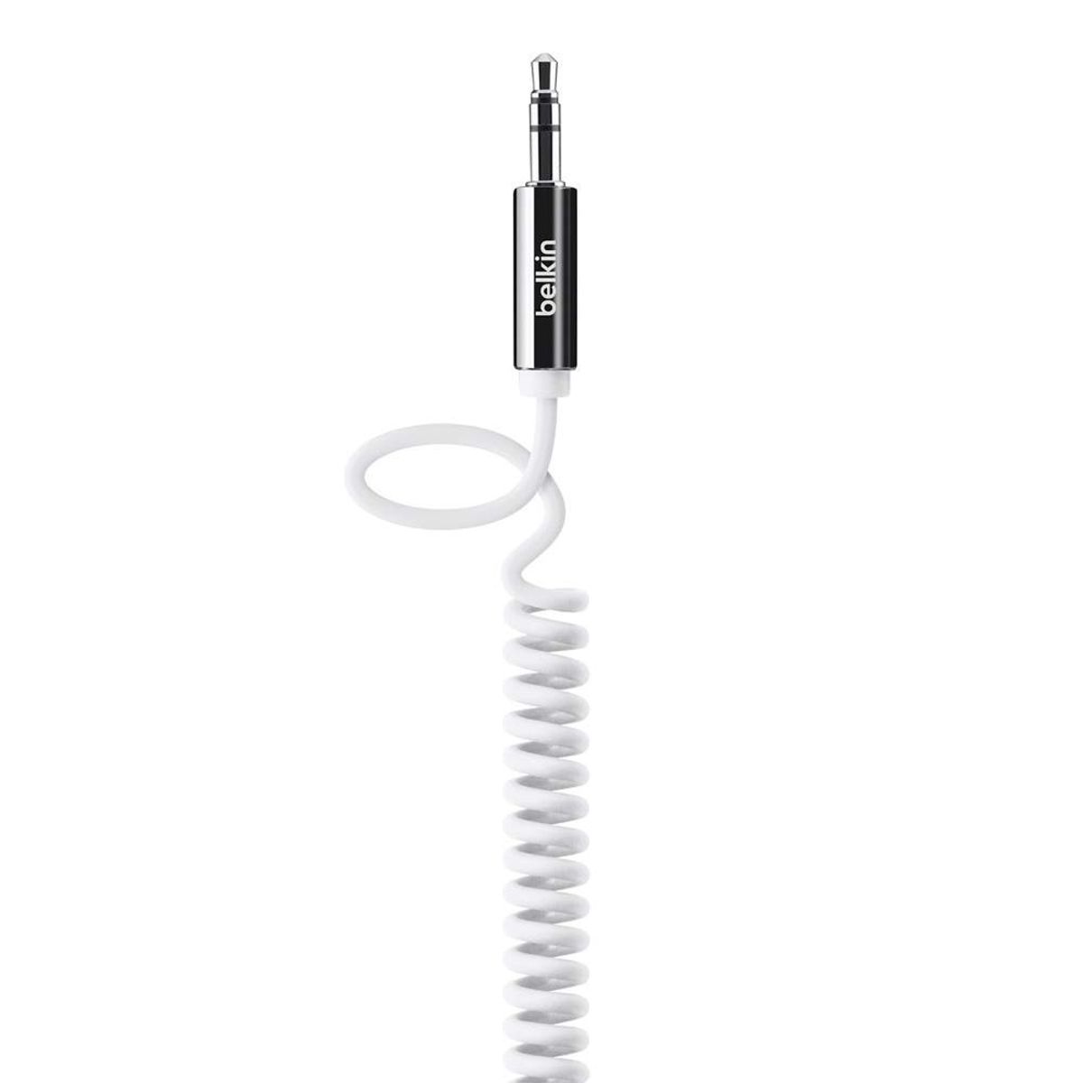 BELKIN Câble Spirale Jack 3.5mm Blanc