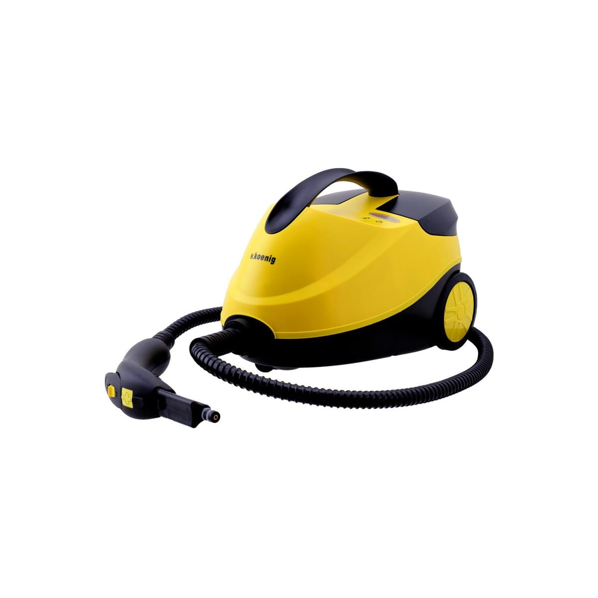 H.KOENIG Nettoyeur vapeur NV6200 Noir et jaune 4 Bars  2000W Autonomie 45min