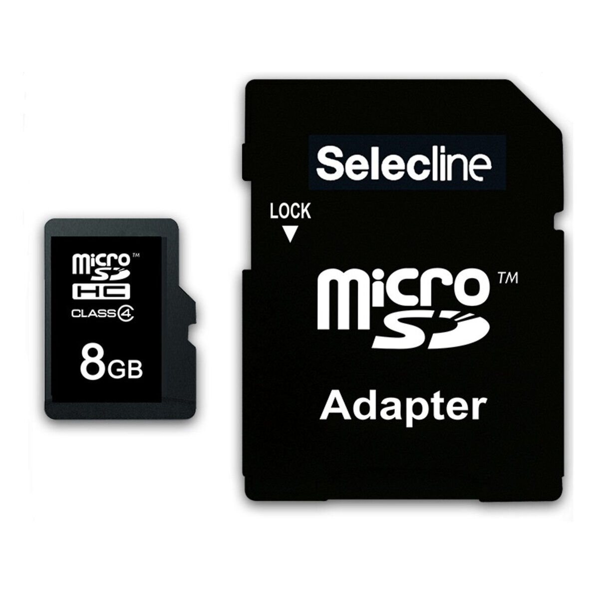 SELECLINE Micro SDHC 8 Go + Adaptateur - Carte mémoire
