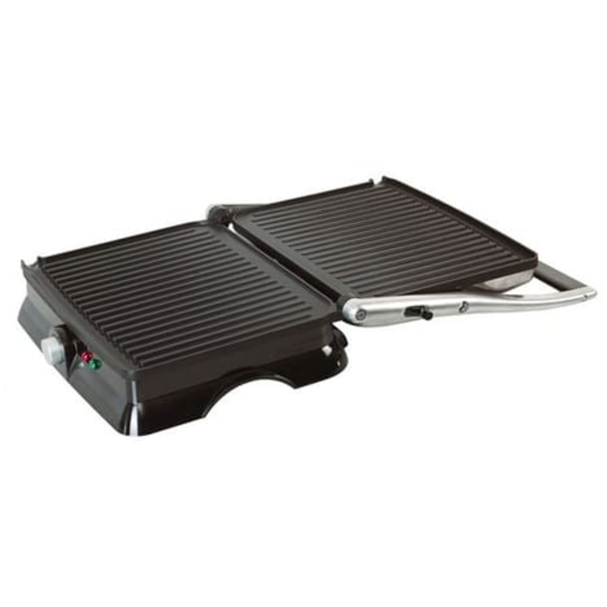 Voir la diapositive 2 : H.KOENIG Grille viande Plancha et Gril GR20 Noir et Inox 2000W