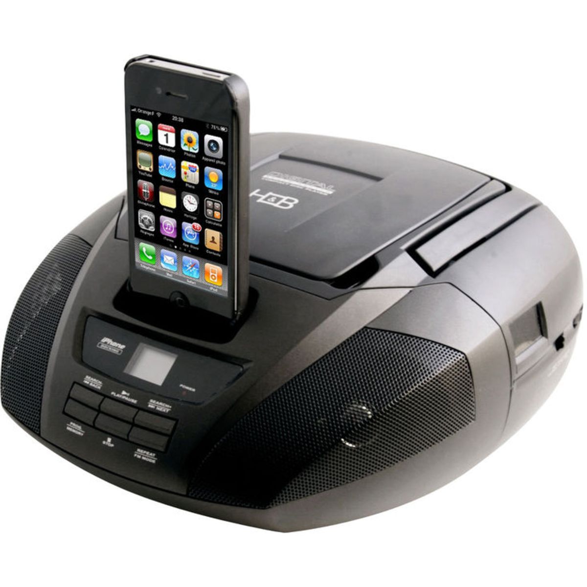 H&B DX-1000i Noir - Radio avec lecteur CD