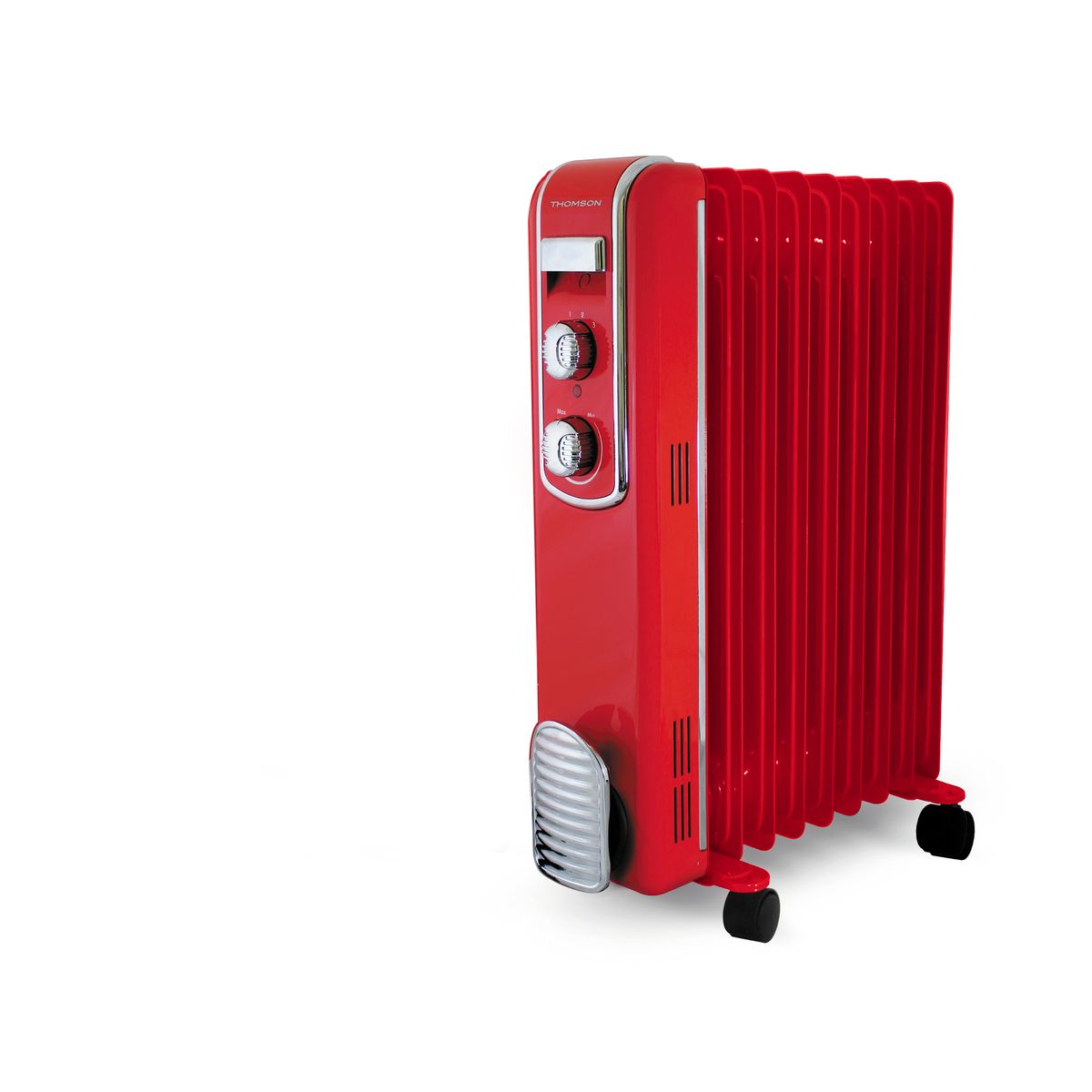 THOMSON Radiateur bain d'huile THBDH09VR Fifty, Rouge